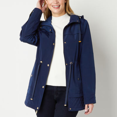 Hollister All-Weather Jacket Navy Blue Womens Med