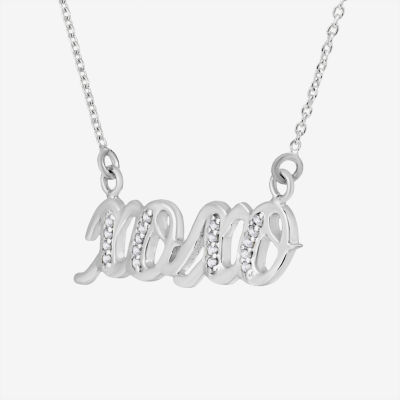 DiamonArt® Womens 1/5 CT. T.W. White Cubic Zirconia Sterling Silver Pendant Necklace
