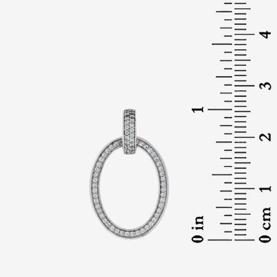 DiamonArt® 1 CT. T.W. White Cubic Zirconia Sterling Silver 25.4mm Stud Earrings