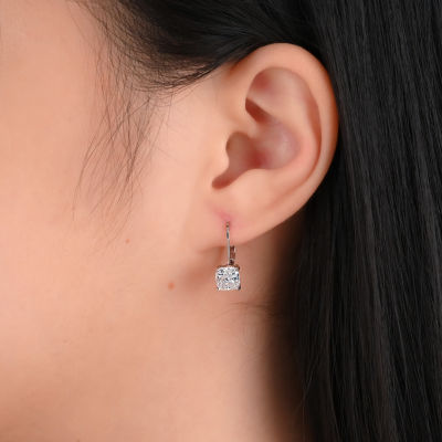 CT. T.W. White Zirconia Sterling Silver Drop Earrings