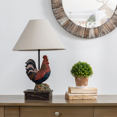 Glitzhome Rooster Table Lamp