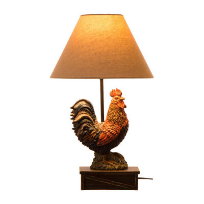 Glitzhome Rooster Table Lamp