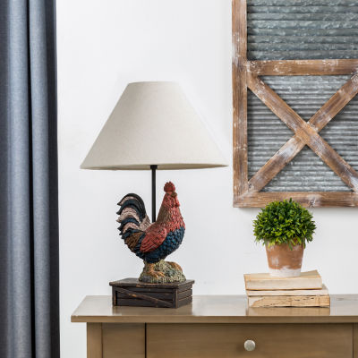 Glitzhome Rooster Table Lamp