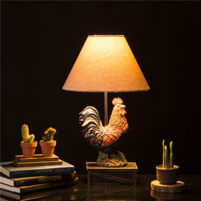 Glitzhome Rooster Table Lamp