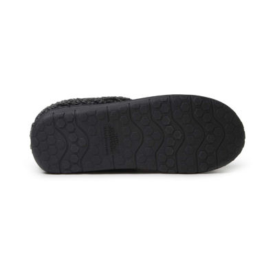 Dearfoams Mens Brendan Microsuede Moc Toe Clog Slippers Wide Width