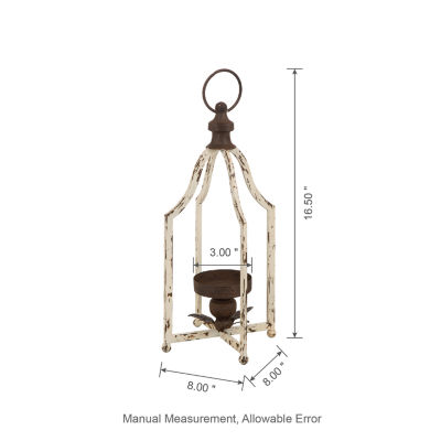 Glitzhome Small Farmhouse Metal 2-pc. Decorative Lantern