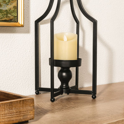 Glitzhome Small Farmhouse Black Metal 2-pc. Decorative Lantern