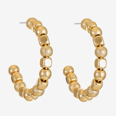 Liz Claiborne Open Womens 36mm Hypoallergenic Hoop Earrings