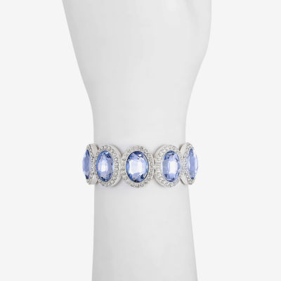 Monet Jewelry Glass Oval Stretch Bracelet