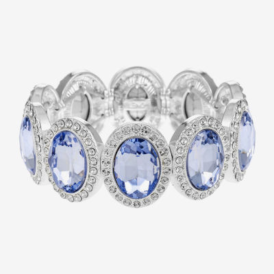 Monet Jewelry Glass Oval Stretch Bracelet