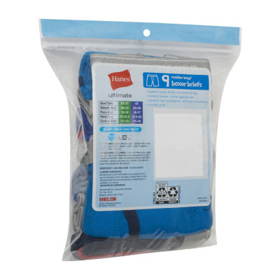 Hanes Boys 9 Pack Boxer Briefs