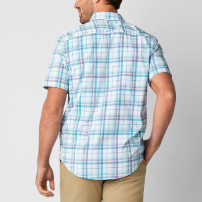 St. John's Bay Performance Mens Classic Fit Short Sleeve Button-Down Shirt