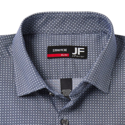 J. Ferrar Slim Ultra Comfort Mens Slim Fit Wrinkle Free Long Sleeve Dress Shirt