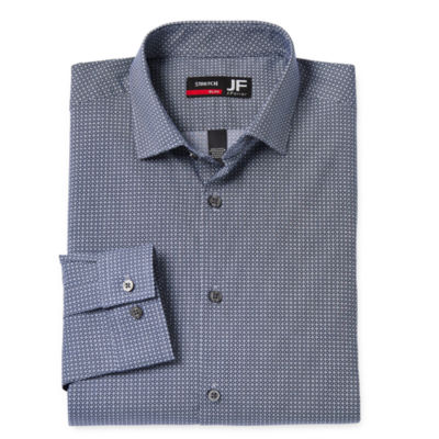 J. Ferrar Slim Ultra Comfort Mens Slim Fit Wrinkle Free Long Sleeve Dress Shirt