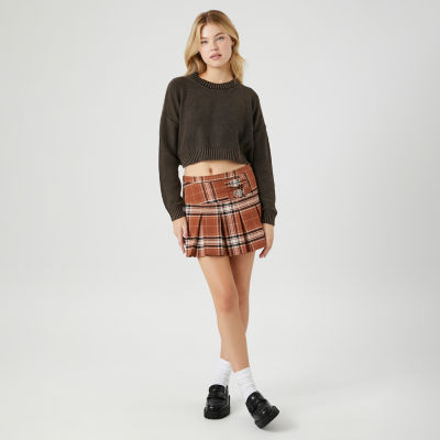 Brown plaid 2025 skirt juniors