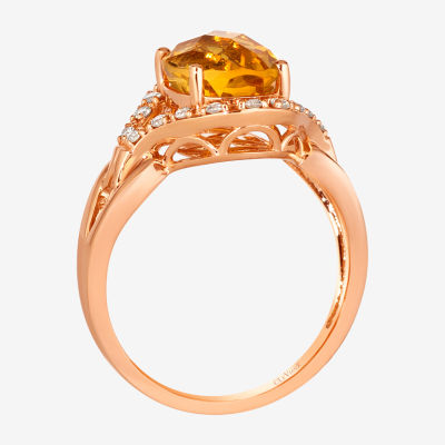 Le Vian® Ring featuring 2 3/8 cts. Cinnamon Citrine®, 1/5 Nude Diamonds™  set 14K Strawberry Gold®
