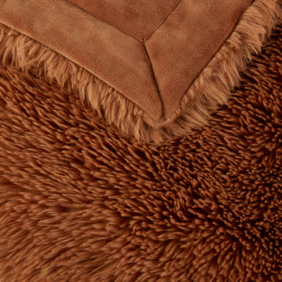 Madison Park Amaya Faux Fur Washable Midweight Throw