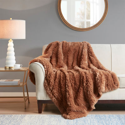 Madison Park Amaya Faux Fur Midweight Throw