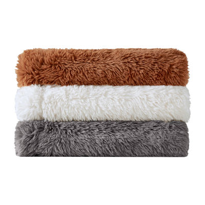Madison Park Amaya Faux Fur Washable Midweight Throw