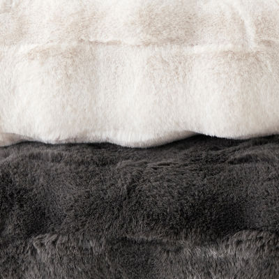 Madison Park Camille Faux Fur Washable Midweight Throw