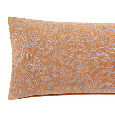 Patricia Nash Embroidered Floral Velvet Bolster Pillow