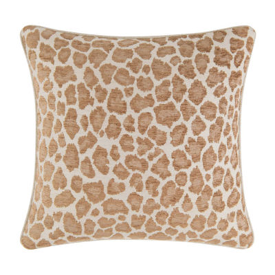 Rose Tree Haylie Leopard Woven Square Throw Pillow