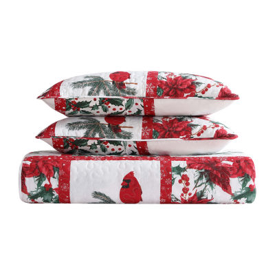 Beatrice Home Fashions Holiday Quilt Set