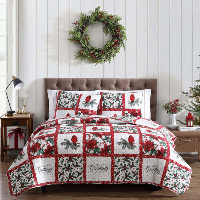 Beatrice Home Fashions Holiday Quilt Set