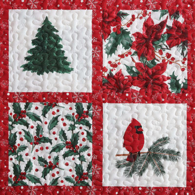 Beatrice Home Fashions Holiday Quilt Set