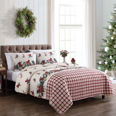 Beatrice Home Fashions Holiday Quilt Set