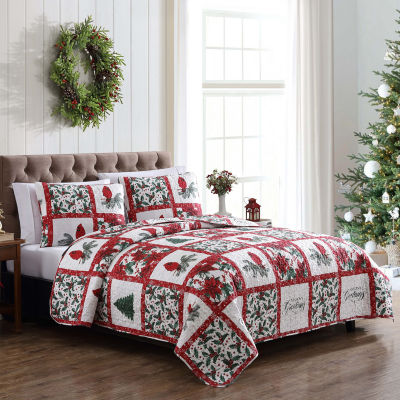 Beatrice Home Fashions Holiday Quilt Set