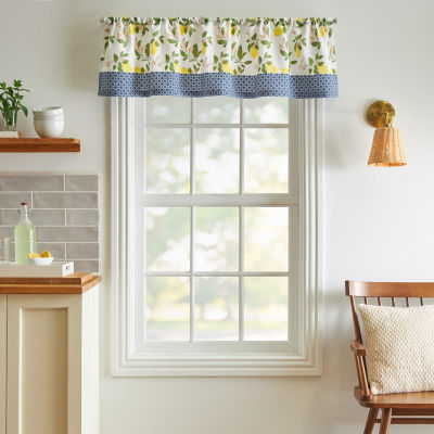 Martha Stewart Lemons 3-pc. Rod Pocket Kitchen Curtain Window Set