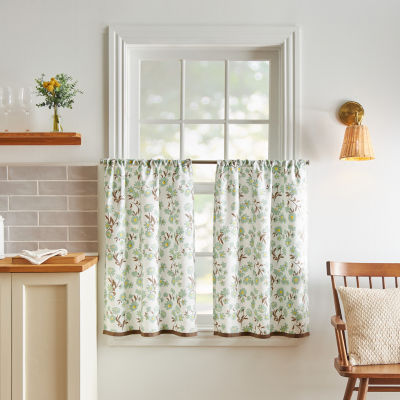 Martha Stewart Daisy 3-pc. Rod Pocket Kitchen Curtain Window Set