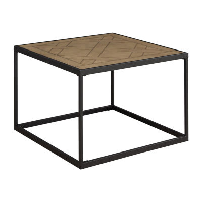 25" Square Parquet Top Coffee Table