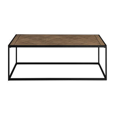 48" Parquet Top Coffee Table 