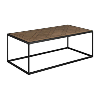 48" Parquet Top Coffee Table 