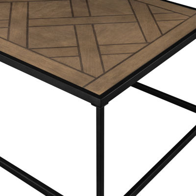 48" Parquet Top Coffee Table 