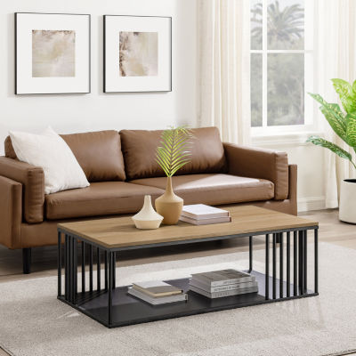 Minimalist Metal Slatted Coffee Table