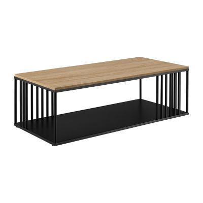 Minimalist Metal Slatted Coffee Table