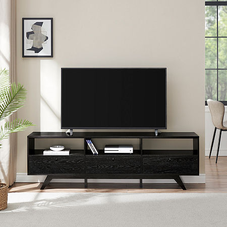 MCM Tv Stand With Closed Storage, One Size, Black