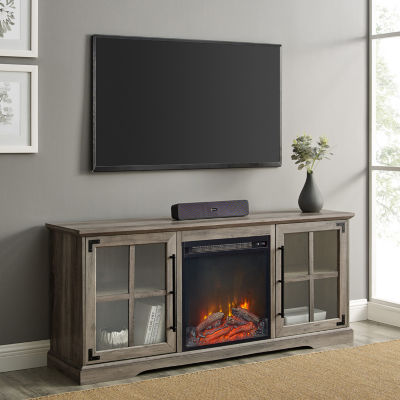 2 Door Fireplace Console