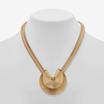 Worthington Gold Tone Womens 17 Inch Pendant Necklace