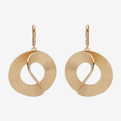 Worthington Gold Tone Womens Drop Earrings