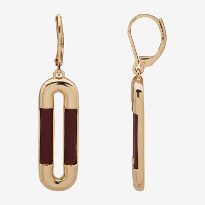 Worthington Gold Tone Womens Paperclip Drop Earrings