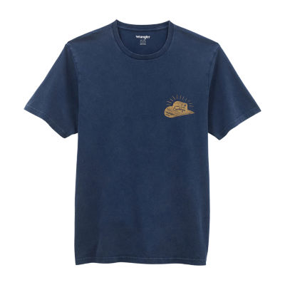 Wrangler Mens Crew Neck Short Sleeve Regular Fit Graphic T-Shirt