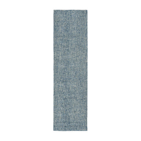 Liora Manne Savannah Fantasy Solid Hand Tufted 2' X 7'6 Rectangular Runner, One Size, Blue