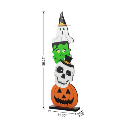 Glitzhome 36in Wooden Porch Decor Halloween Porch Sign