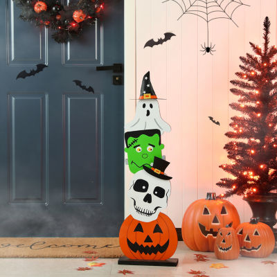Glitzhome 36in Wooden Porch Decor Halloween Porch Sign
