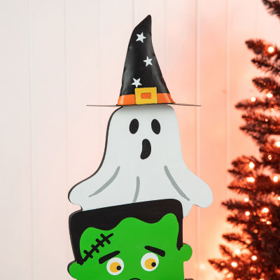 Glitzhome 36in Wooden Porch Decor Halloween Porch Sign