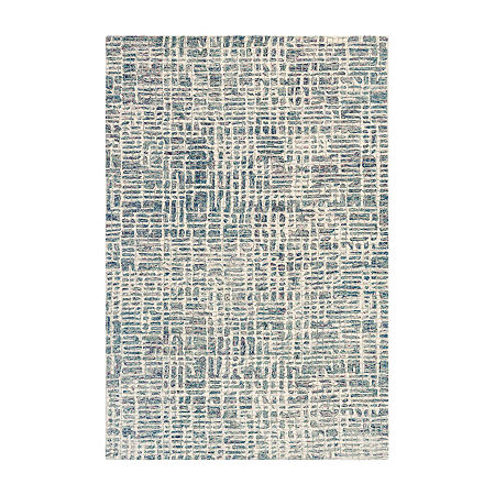 Liora Manne Savannah Grid Geometric Hand Tufted Rectangular Area Rug, One Size, Blue